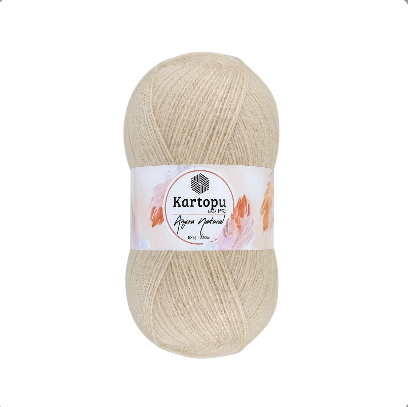 Angora Dzija Kortopu Angora Natural 100g 550m