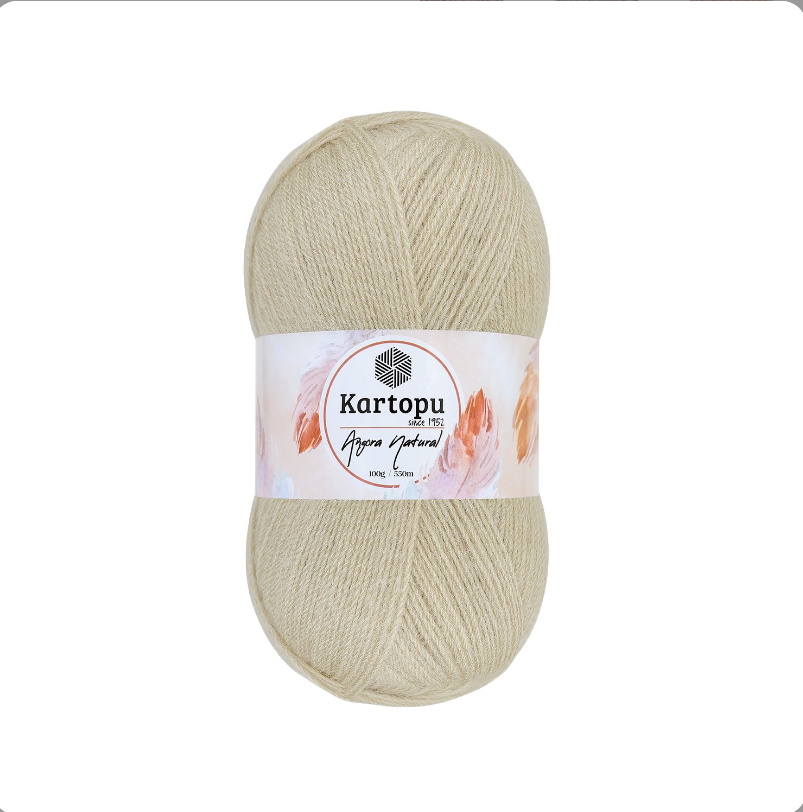 Angora Natural Kortopu 100g 550m