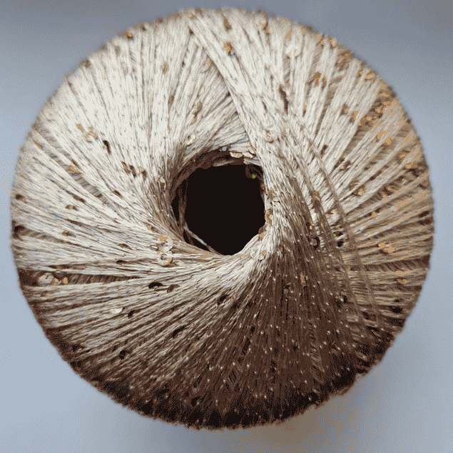 Kokvilnas dzija ar spīdu, fliteriem