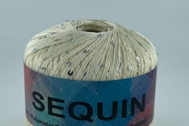 Kokvilnas dzija ar spīdumiem Seguin 50g 500m