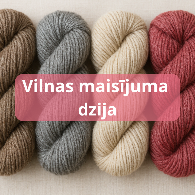 Vilnas maisījuma dzija. Vilnas akrila maisījums. Jaukta vilnas dzija. Pusvilna