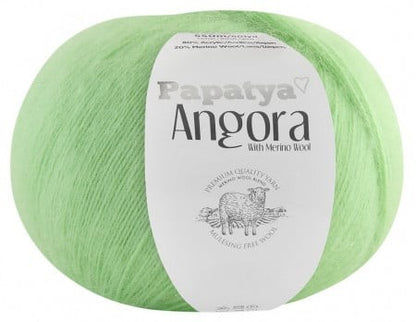 Angora un merino vilnas dzija Angora Papatya  100g 550m