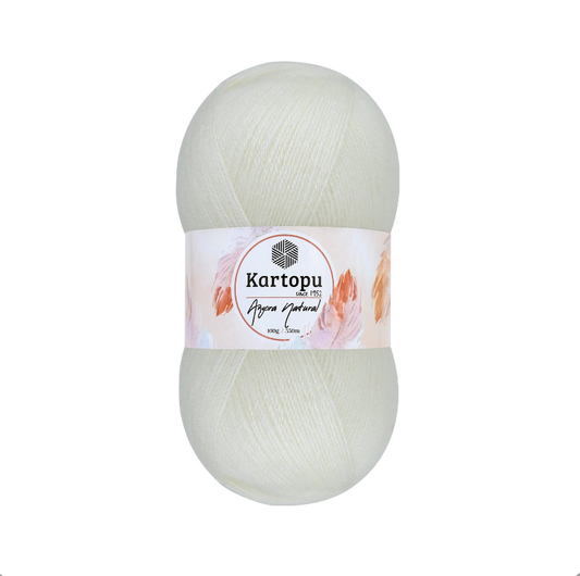 Angora Dzija  Kortopu Angora Natural  100g 550m