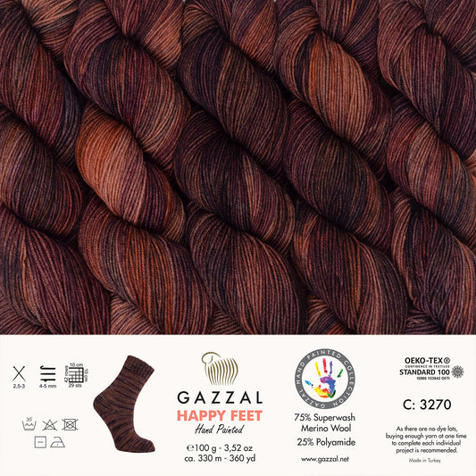 Zeķu dzija merino Happy Feet 100g 330m