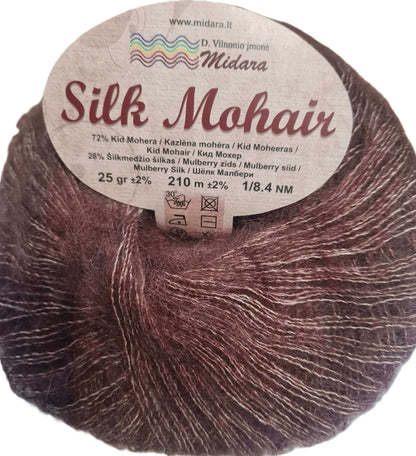 Mohēras dzija Silk Mohair Midara 25g 210m