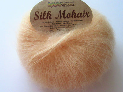 Mohēras dzija Silk Mohair Midara 25g 210m