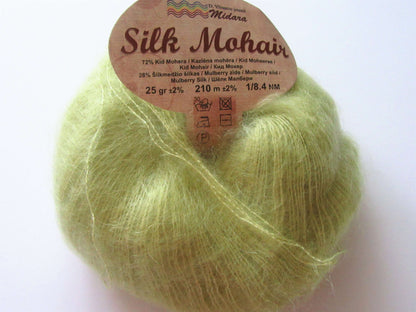 Mohēras dzija Silk Mohair Midara 25g 210m