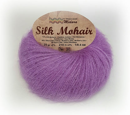 Mohēras dzija Silk Mohair Midara 25g 210m