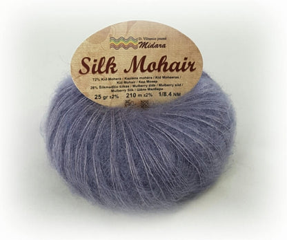 Mohēras dzija Silk Mohair Midara 25g 210m